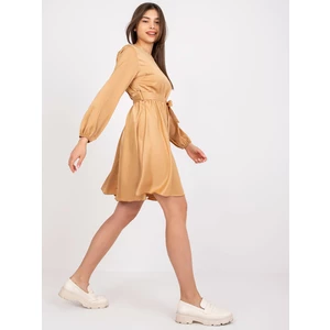Camel airy Clarison cocktail dress