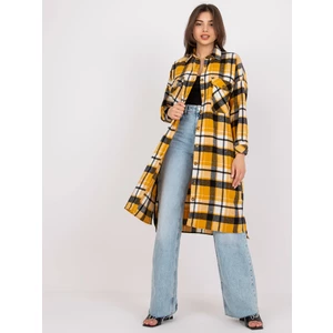 Orin's yellow and black loose-fitting long shirt