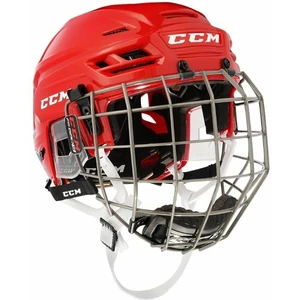 CCM Kask hokejowy Tacks 210 Combo SR Czerwony M