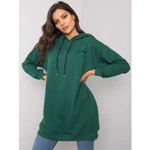 Dark green women's hooded sweatshirt