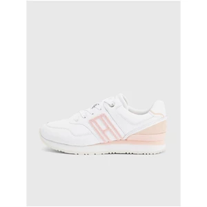 Pink-White Women's Leather Sneakers Tommy Hilfiger - Women