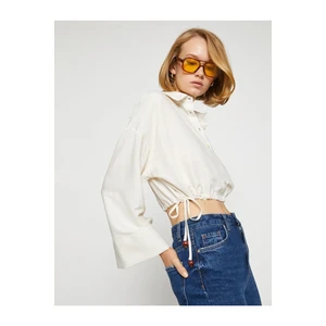 Koton Crop Shirt with Tie Waist