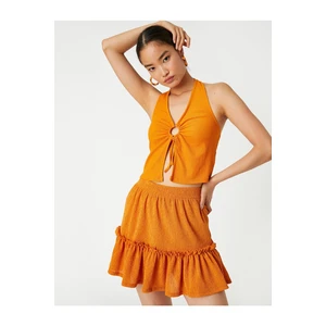 Koton Frilled Mini Skirt with Elastic Waist