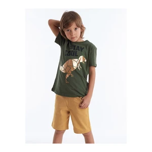 Mushi Cool T-Rex Boys Gabardine Shorts Set