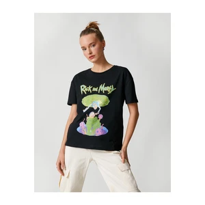 Koton Rick And Morty Printed T-Shirt Licensed Short Sleeve Crew Neck