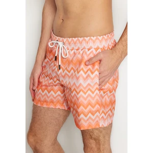 Trendyol Men's Orange Stardart Oversized Swimwear Swim Shorts