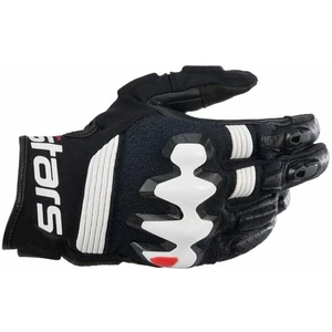 Alpinestars Halo Leather Gloves Black/White 2XL Motoros kesztyűk