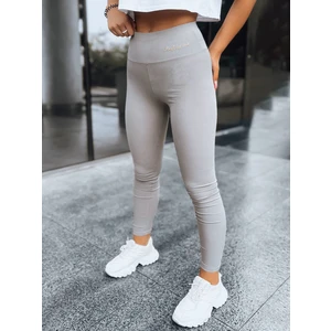 Women's ribbed leggings LOOK AT ME light gray Dstreet