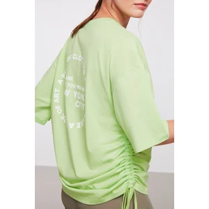 GRIMELANGE Piece Oversize Light Green T-shirt