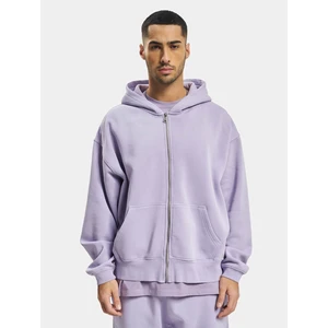 DEF Zipper Hoody Purple Washed