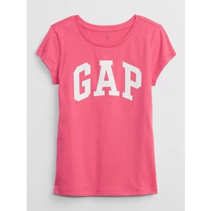 Tmavo ružové dievčenské tričko Gap