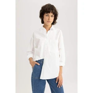 DEFACTO Oversize Fit Poplin Long Sleeve Shirt