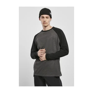 Raglan Contrast LS charcoal/black