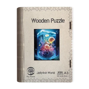 Dřevěné puzzle/Jellyfish World A3