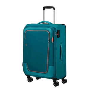 American Tourister Látkový cestovní kufr Pulsonic EXP M 64/74 l - zelená