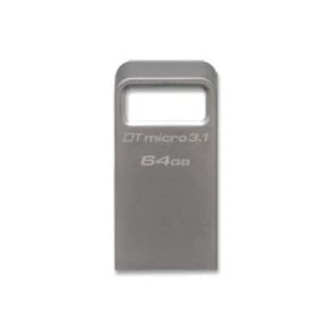 USB flash disk Kingston DataTraveler Micro 3.1 DTMC3/64GB, 64 GB, USB 3.2 Gen 2 (USB 3.1), strieborná