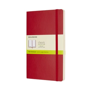 Moleskine - zápisník měkký, čistý, červený L