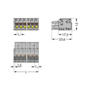 Zásuvkový konektor na kabel WAGO 2231-102/026-000, 25.60 mm, pólů 2, rozteč 5 mm, 100 ks