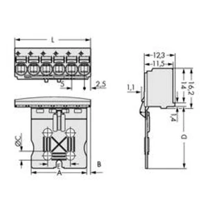 Konektor do DPS WAGO 2092-1108/002-000, 40.40 mm, pólů 8, rozteč 5 mm, 100 ks