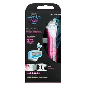 Wilkinson Sword Hydro Silk holicí strojek + voděodolný zastřihovač pro oblast bikin 2 v 1 + baterie