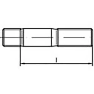 Šrouby závrtné TOOLCRAFT TO-6861336, N/A, M16, 180 mm, ocel, 10 ks