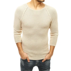 Beige men's pullover sweater WX1578