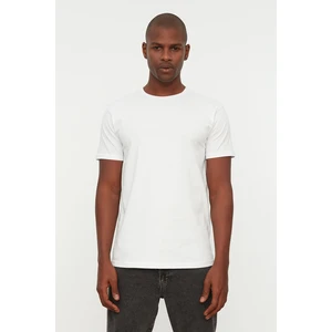 Trendyol White Men's Basic 100% Cotton Regular Fit Crew Neck T-Shirt