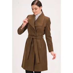 Z6618 DEWBERRY LADIES COAT-ON COFFEE