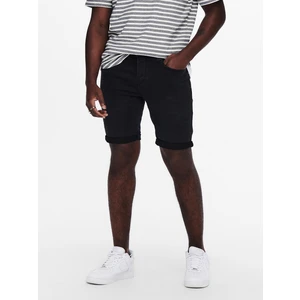 Black Denim Shorts ONLY & SONS-Spy - Men's