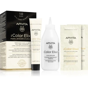 Apivita My Color Elixir farba na vlasy bez amoniaku odtieň 1.0 Black