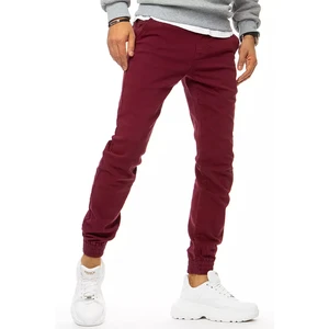 Men's denim joggers burgundy Dstreet UX3171