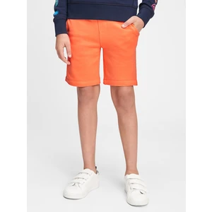 Oranžové klučičí dětské kraťasy GAP Logo pull-on shorts