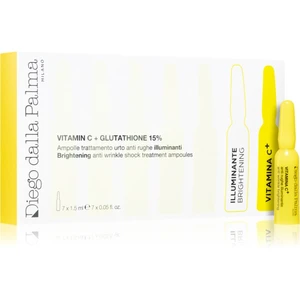 Diego dalla Palma Vitamin C + Glutathione 15% ampule proti vráskám a tmavým skvrnám 7x1,5 ml