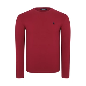 T8588 DEWBERRY BIKE COLLAR MEN'S SWEATSHIRT-FLAT BURGUNDY