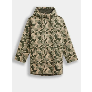 Levi&apos;s Beige-Green Men&apos;s Patterned Light Hooded Parka Levi&apos;s® West Por - Men