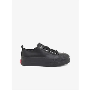 Black Women's Sneakers on Diesel Jomua Platform - Women