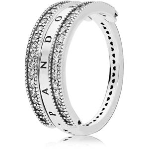 Pandora Luxusní stříbrný prsten 197404CZ 56 mm