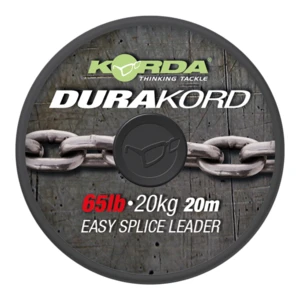 Korda náväzcová šnúrka dura-kord dyneema spliceable leader - 65 lb 15 m