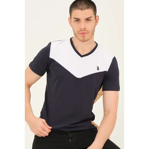 T8591 DEWBERRY MEN'S T-SHIRT-LACİVERT