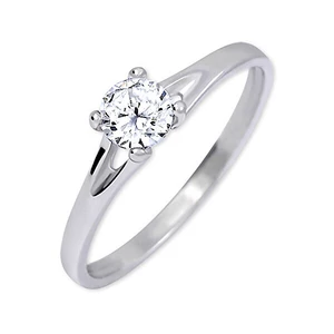 Brilio Silver Stříbrný zásnubní prsten s krystalem 426 001 00508 04 57 mm
