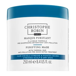 Christophe Robin Purifying Mask with Thermal Mud čistiaca maska pre vlasy vystavené znečistenému ovzdušiu 250 ml