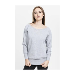 Ladies Wideneck Crewneck grey