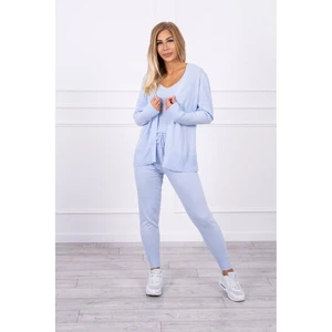 3-piece sweater set blue