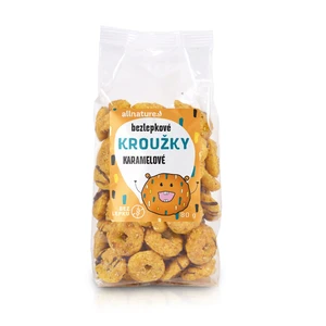 Allnature Kroužky karamelové 80 g