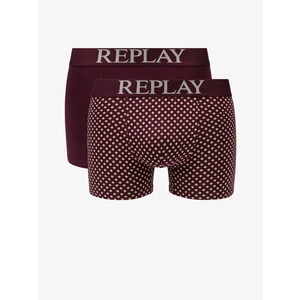 Boxer da uomo Replay Bordeaux