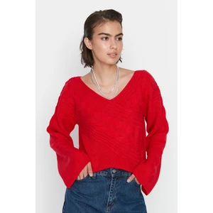 Trendyol Sweater - Red - Regular fit