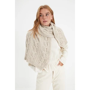 Trendyol Beige Knitted Detailed Knitwear Scarf