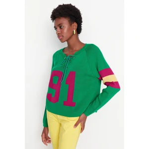 Trendyol Sweater - Green - Regular fit