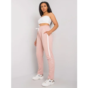 Dusty pink sweatpants plus size with print