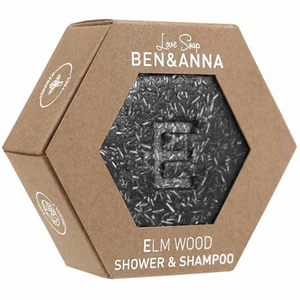 BEN&ANNA Love Soap Shower & Shampoo tuhý šampón a sprchový gél 2 v 1 Elm Wood 60 g